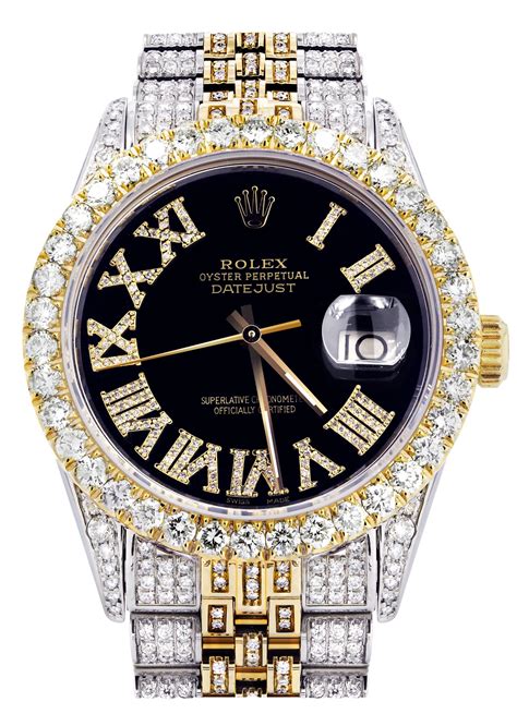 rolex black face with diamonds|Rolex diamond set.